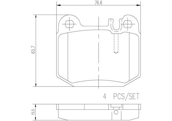 BRAKE PADS REAR BREMBO CERAMIC MERC