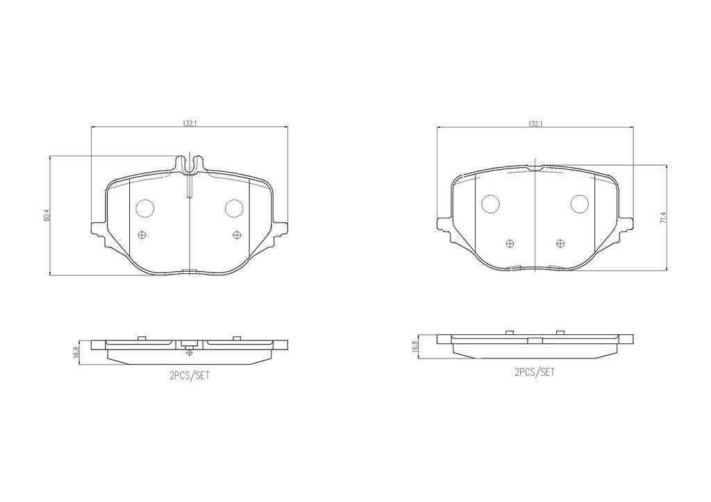 BRAKE PADS REAR BREMBO CERAMIC MERC