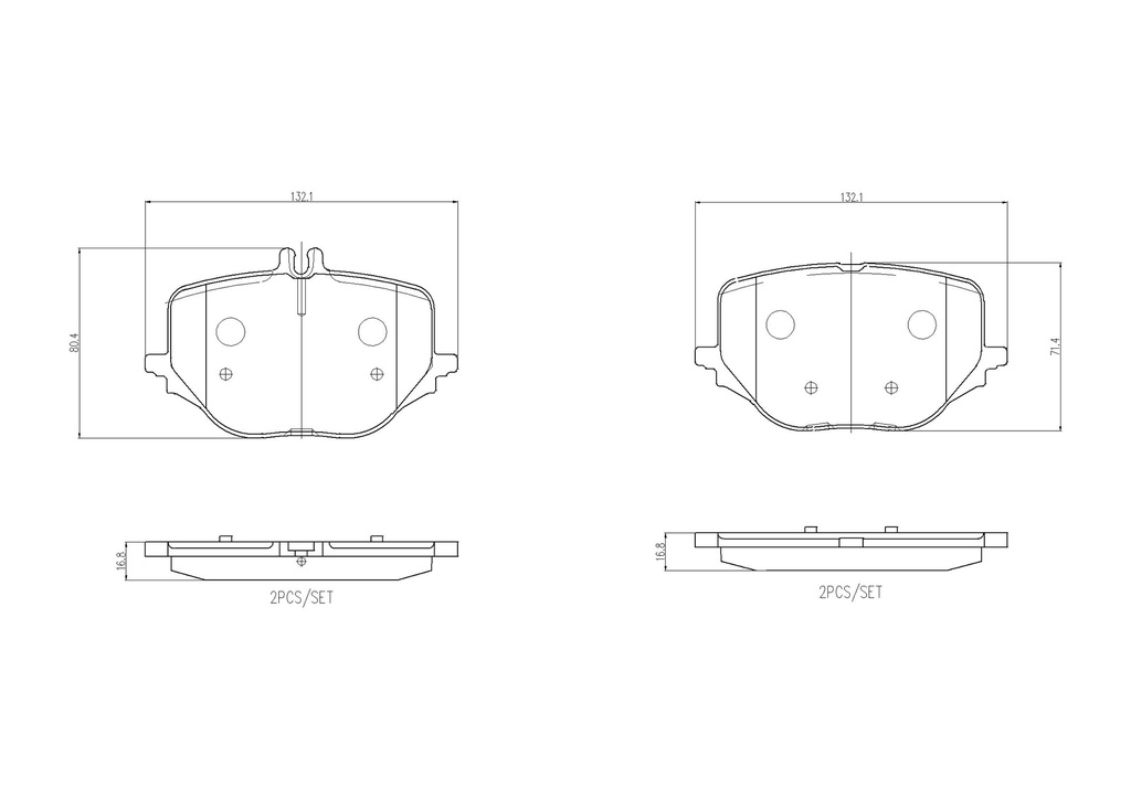 REAR PADS BREMBO CERAMIC MERC