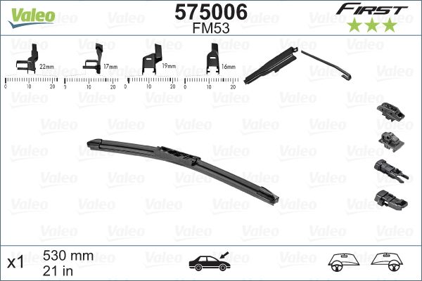 WIPER BLADE 19" VALEO 575004