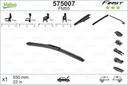WIPER BLADE [FRONT] VALEO FIRST MULTICONNECTION [500MM 20 INCH - FLAT WIPER BLADE - UNIVERSAL - ADAPTOR M+A+B+C INCLUDED] 575005
