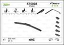 WIPER BLADE [FRONT] VALEO FIRST MULTICONNECTION [600MM 24 INCH - FLAT WIPER BLADE - ADAPTOR M+A+B+C INCLUDED] 575008