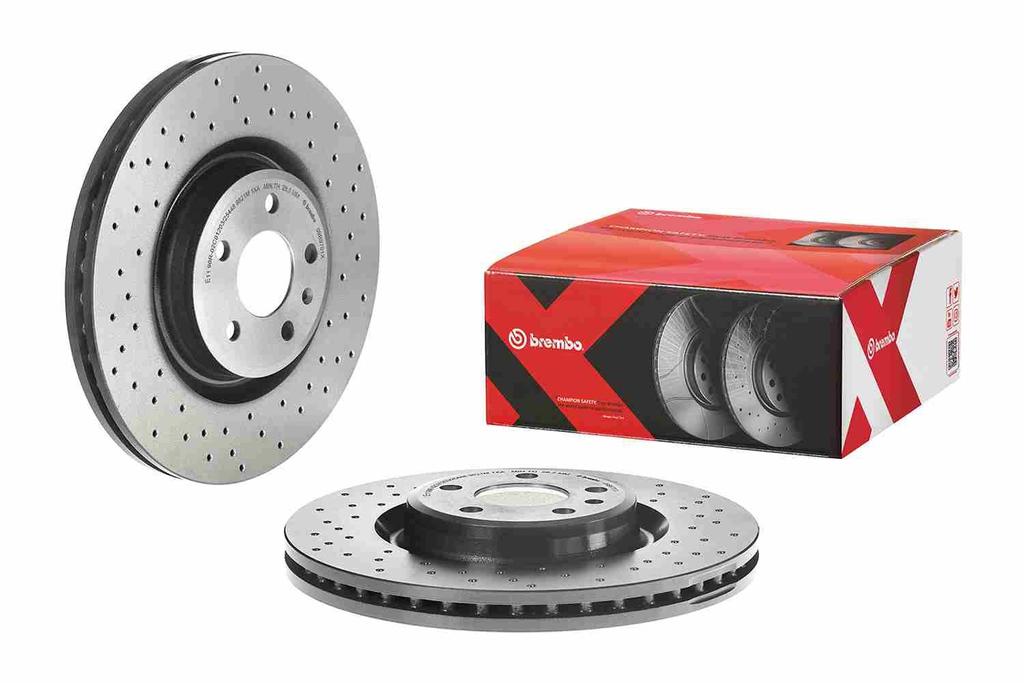 BRAKE DISC FRONT 345MM BREMBO VAG PORSCHE (CROSS DRILLED)