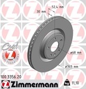 FRONT DISC 345MM ZIMMERMANN VAG PORSCHE