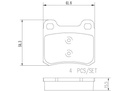 BRAKE PADS REAR DOUBLE PIN TYPE BREMBO CERAMIC MERC