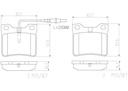 BRAKE PADS REAR BREMBO CERAMIC MERC