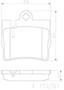 BRAKE PADS REAR BREMBO CERAMIC MERC