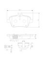 BRAKE PADS REAR BREMBO CERAMIC MERC