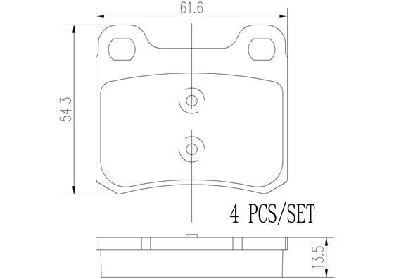 REAR PADS BREMBO CERAMIC MERC
