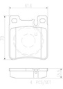 BRAKE PADS REAR BREMBO CERAMIC MERC