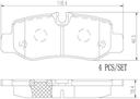 BRAKE PADS REAR BREMBO CERAMIC MERC