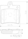 BRAKE PADS REAR BREMBO CERAMIC MERC