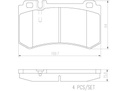 BRAKE PADS REAR BREMBO CERAMIC MERC
