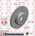 FRONT DISC 348MM ZIMMERMANN BMW 1PCE DISC
