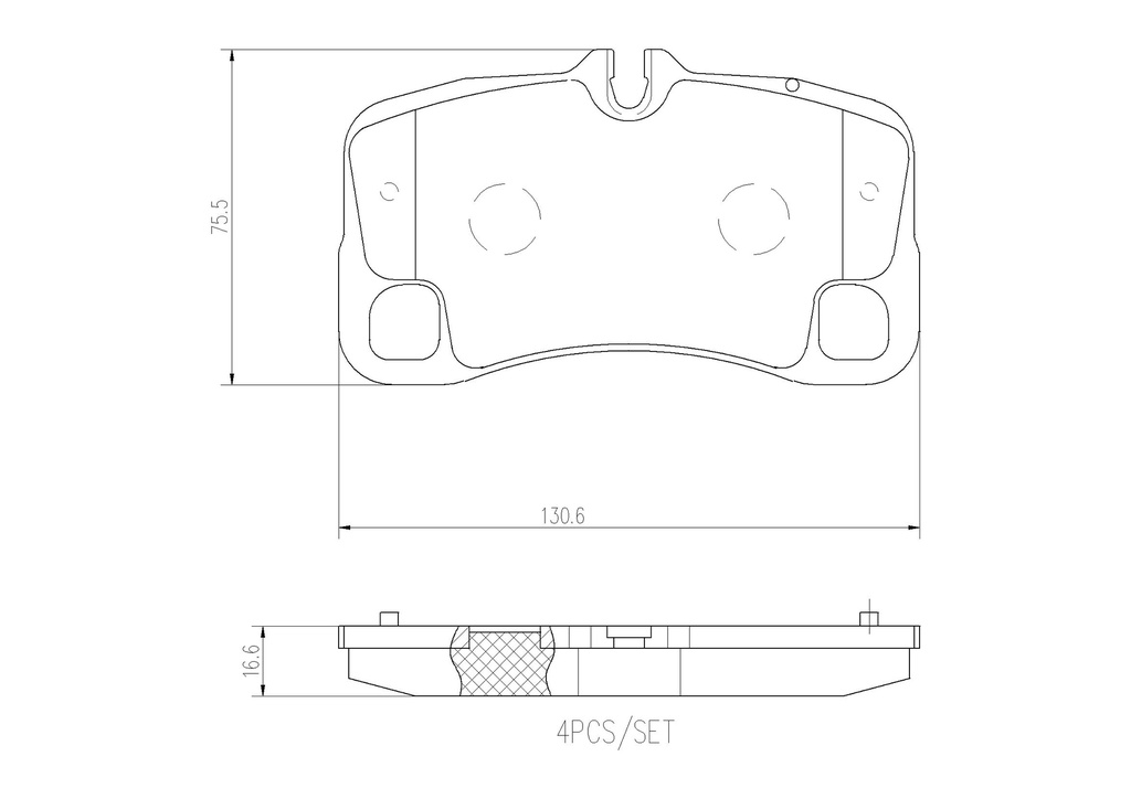 REAR PADS BREMBO CERAMIC PORSCHE