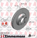 FRONT DISC 350MM RH ZIMMERMANN VAG