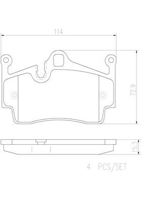 BRAKE PADS REAR BREMBO CERAMIC PORSCHE