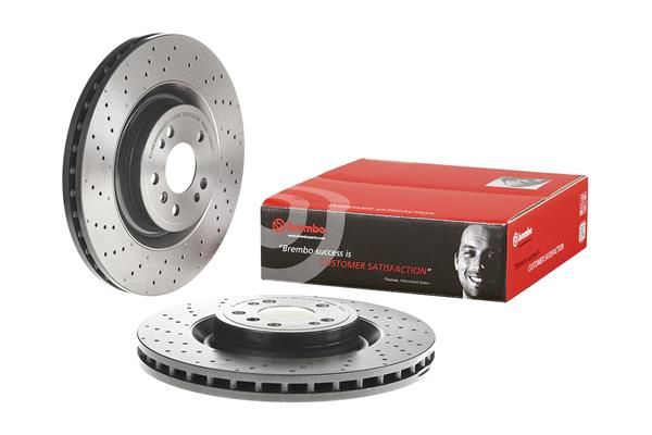 FRONT DISC 350MM CROSS DRILLED BREMBO MERC