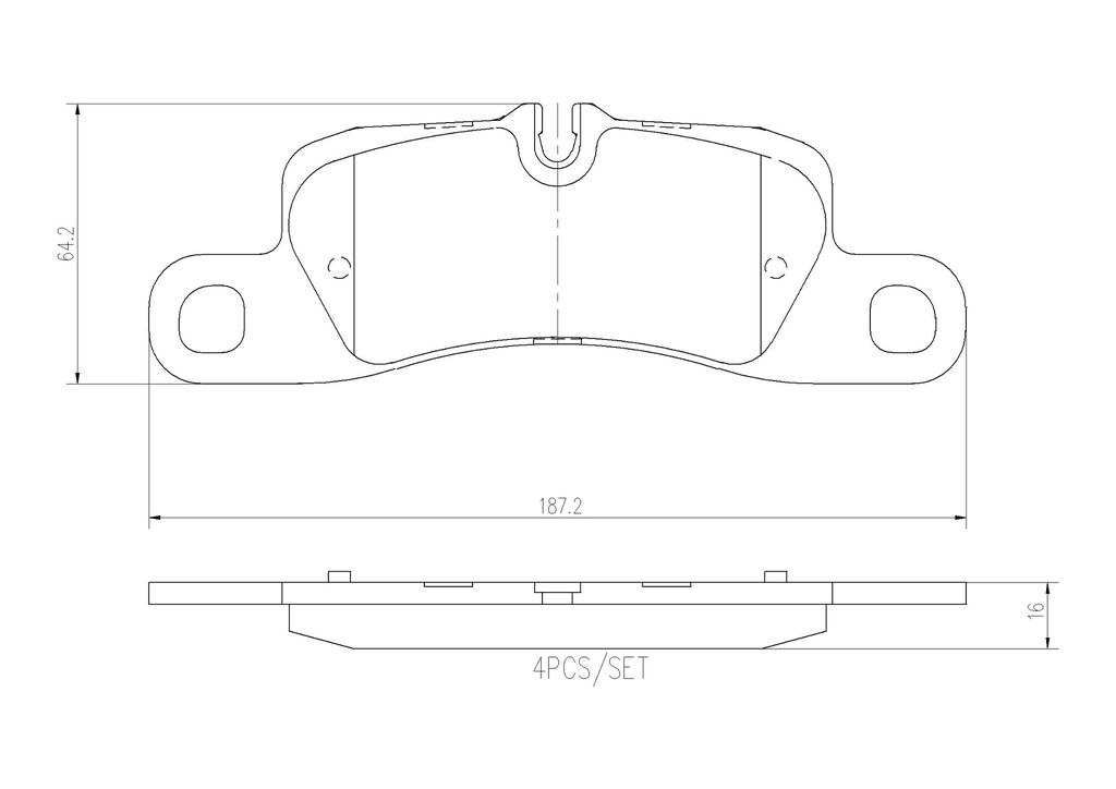 BRAKE PADS REAR BREMBO CERAMIC PORSCHE