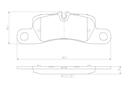 BRAKE PADS REAR BREMBO CERAMIC PORSCHE