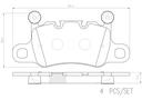 BRAKE PADS REAR BREMBO CERAMIC PORSCHE