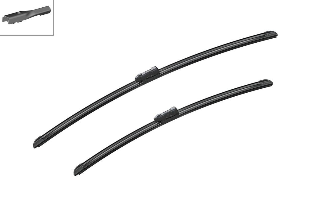 WIPER BLADE [FRONT KIT] BOSCH AEROTWIN [650MM 26 INCH + 530MM 21 INCH - FLAT WIPER BLADE]