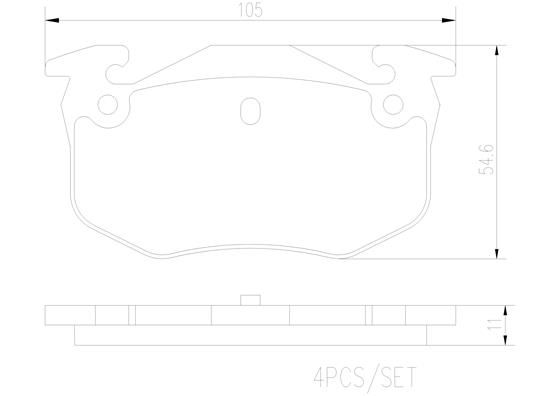 BRAKE PADS REAR BREMBO CERAMIC PSA