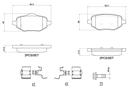 BRAKE PADS REAR BREMBO CERAMIC PSA