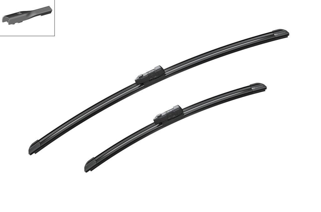 WIPER BLADE [FRONT KIT] BOSCH AEROTWIN [575MM 23 INCH + 400MM 16 INCH - FLAT WIPER BLADE]