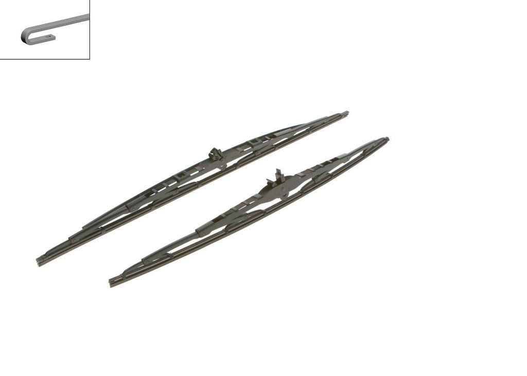 WIPER BLADE [FRONT KIT] BOSCH TWIN [600MM + 530MM - WITH SPOILER BRACKET WIPER BLADE]