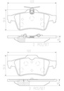BRAKE PADS REAR BREMBO CERAMIC PSA JAGUAR