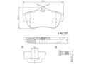 BRAKE PADS REAR BREMBO CERAMIC PSA FIAT