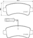 BRAKE PADS REAR BREMBO CERAMIC PSA FIAT