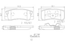 BRAKE PADS REAR BREMBO CERAMIC PSA JEEP MITSUBISHI