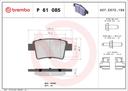 BRAKE PADS REAR BREMBO PSA