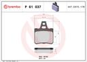 BRAKE PADS REAR BREMBO PSA (DNO)