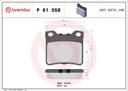 BRAKE PADS REAR BREMBO PSA (DNO)