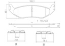 BRAKE PADS REAR BREMBO CERAMIC RAM
