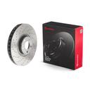 BRAKE DISC FRONT 360MM BREMBO MERC (152MM WITH HUB - CROSS DRILLED)