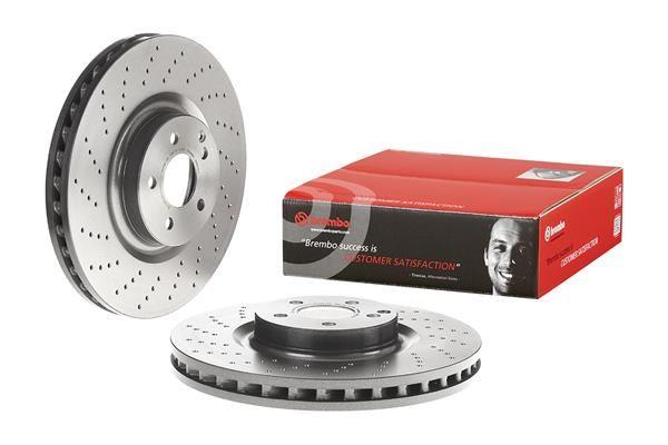 BRAKE DISC FRONT 360MM BREMBO MERC (CROSS DRILLED)