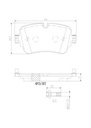 BRAKE PADS REAR BREMBO CERAMIC VAG