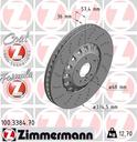 BRAKE DISC FRONT 375MM ZIMMERMANN VAG (CROSS DRILLED)