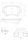 BRAKE PADS REAR BREMBO CERAMIC VAG