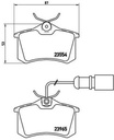 BRAKE PADS REAR BREMBO VAG