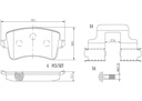 BRAKE PADS REAR BREMBO CERAMIC VAG