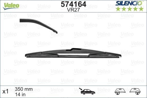 WIPER BLADE REAR VALEO MERC VAG 280MM (574299)