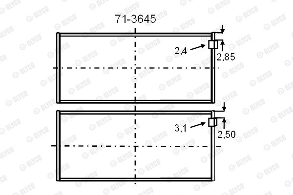 CONROD BEARINGS PAIR GLYCO MERC