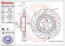 FRONT DISC 390MM CROSS DRILLED SLOTTED BREMBO MERC