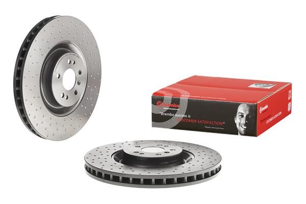 FRONT DISC 390MM CROSS DRILLED BREMBO MERC