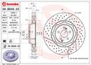 BRAKE DISC FRONT 390MM BREMBO MERC (CROSS DRILLED - SLOTTED)